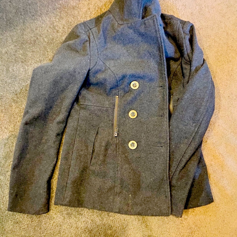 Grey button fashion jacket